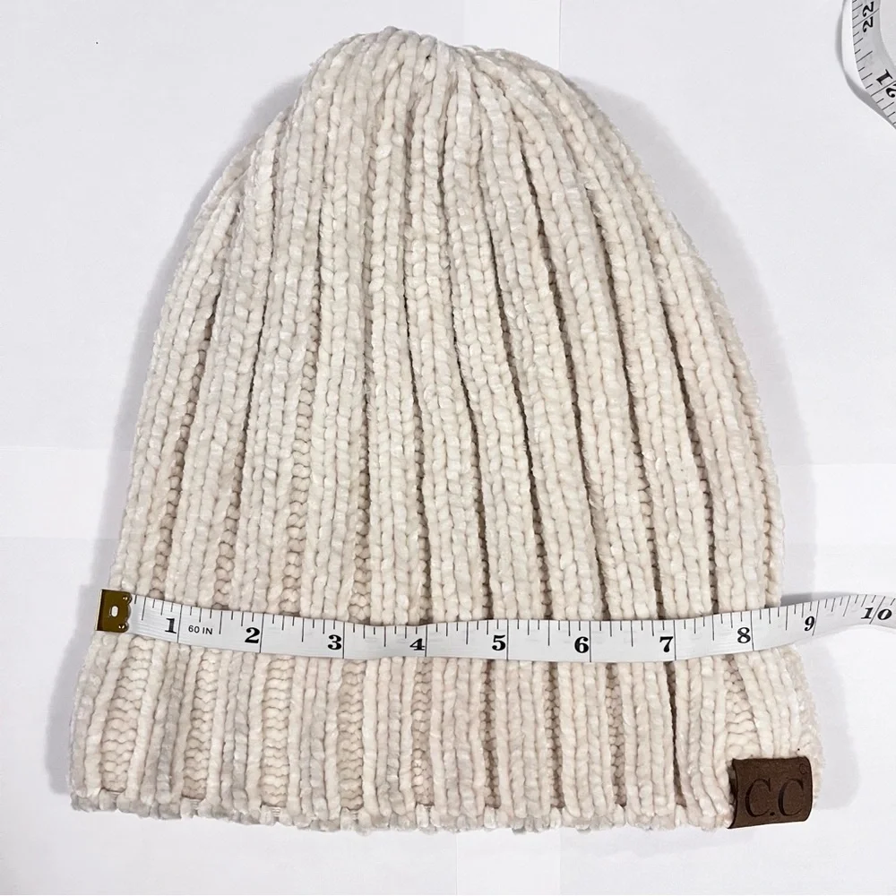 C.C Cream Natural Polyester Beanie Cap